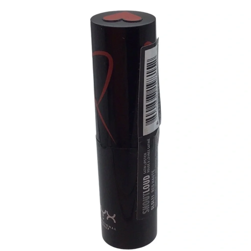 NYX Professional Makeup Shout Loud Satin Lipstick, (Red Haute) (NWT)
